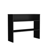 Library Desk 31.5" H, with 2 Shelves and 2 Legs, Black B097P250860