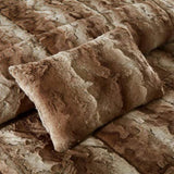 King 4PC Faux Fur Comforter Set B03596922