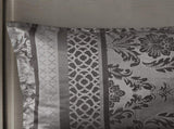 7 Piece Jacquard Comforter Set Grey Cal King B03597024