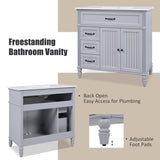 ZNTS 36" Bathroom Vanity with Sink, Bathroom Cabinet with Drawers, Solid Frame and MDF Board, One N759P207685E