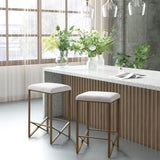 Backless Upholstered Counter Stool 26"H B035118569