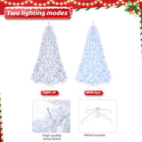 ZNTS 7ft 1346 Branches Automatic Tree Structure PVC Material 500 Lights Cool Color 8 Modes Christmas Tree 03118579