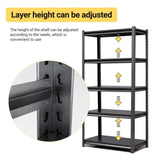 63"H 5 Tier Metal Shelves for Storage Shelving 2000LBS Heavy Duty Storage Shelves Adjustable 06378222