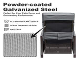 Adjustable Patio Recliner Chair Metal Outdoor Lounge Chair with Flip Table Push Back, Adjustable W1859P196387