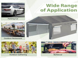 10x20 Heavy Duty Steel Canopy Tent with Roll-up Ventilated Windows, Garage Carport with Removable 83559031