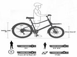 7 Speed, Aluminum Alloy Frame, Multiple Colors 26 Inch Bike,Cargo Bike for Women and Men W1019P218118
