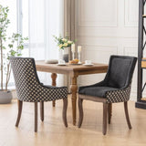 A&A Furniture, Ultra Side Dining Chair, Thickened fabric chairs with neutrally toned solid wood W1143P154100