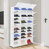 ZNTS 12-Tier Portable 72 Pair Shoe Rack Organizer 36 Grids Tower Shelf Storage Cabinet Stand Expandable 00409728