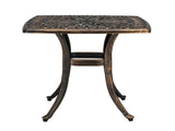 21.3inch Square Garden Cast Aluminum Table Bronze 03214144