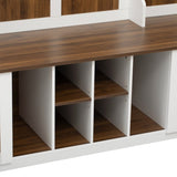 5-in-1 Entryway Bench with Coat Rack, 7 Sturdy Hooks, 2 Spacious Drawers and Adjustable Shelves, 88805831