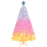 6 FT Pre-lit Artificial Christmas Tree, Xmas Tree Hinged Branches with 300 Cold/Pink/Warm 28553387