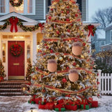 4PCS Set 4.7" Christmas Ball Ornaments Glass Hanging Balls for Holiday Tree Decor Shiny Xmas Party 33624974