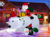 7 Feet Inflatable Santa Claus Riding Bear Inflatable Decoration 47270143