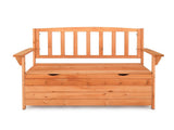 112 * 58 * 84cm Cedar Yard Storage Box With Backrest Armrest Bright Orange Red 68488660