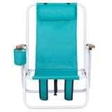 Folding Beach Chair, 4 Position Portable Backpack Foldable Camping Chair with Headrest Cup Holder 12278204