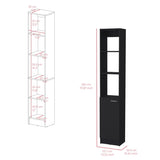 Brenda Linen Cabinet with 1 door, 3 open shelves B128P189937