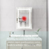 20 X 28 inch Bathroom Medicine Cabinet with Mirror Wall Mounted LED Bathroom Mirror Cabinet with W173894722