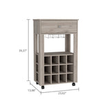 DEPOT E-SHOP Margh Bar Cart Drawer, Light Gray B097133242