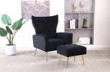 ZNTS Modern Accent Chair with Ottoman, Comfy Armchair for Living Room, Bedroom, Apartment, Office W136192194