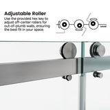 60*66" Frameless Double Sliding Shower Door, Double Shower Door, 3/8 SGCC Tempered Glass, T3177P320584