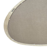 Solid Wood Mirror 45 Inch Asymmetrical Wall Mirror Wooden Framed Mirror Large Sized Dressing Mirror, W1435P241566