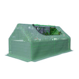 ZNTS 8x4x2ft Galvanized Raised Garden Bed with Cover Metal Planter Box Kit, w/ 2 Large Screen Windows W1212P145266