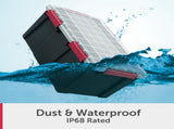 (2 pack)20 Gallon WaterProof Plastic Storage Bin with Lid, Gasket Seal and Durable Latches, 46521166