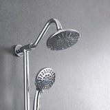 6 Inch Rain Shower Head with Handheld Shower Head Bathroom Rain Shower System W121956008