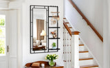 30X44 Ines Modern Vanity Mirror with Multi-functional Shelf, Large bathroom Mirror, Black Frame W708P235372
