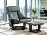 360&deg Swivel Massage Recliner Chair, 10-Point Vibration Footstool for Living Room 50099599