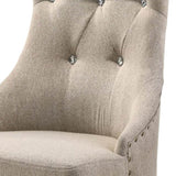 Beige and Reclaimed Grey Tufted Back Side Chairs B062P182696