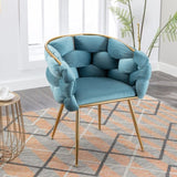 Luxury modern simple leisure velvet single sofa chair bedroom lazy person household dresser stool W1170109326