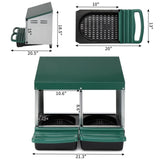 ZNTS 2 Compartment Roll Out Nesting Box with Plastic Basket, Egg Nest Box Laying Box Hens 49949210