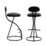 Bar Stools Upholstered Counter Height Barstools for Kitchen Island Set of 2 Modern PU Leather Dining W1757P167845