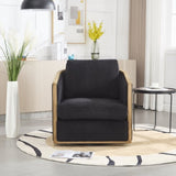COOLMORE Corduroy Barrel Chair, Comfortable Accent Sofa Chair for Living Room, 360 Degree W395P220274