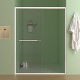 56-60"x70" Aluminum Frame Double Sliding Shower Door,Bypass Bathroom Sliding Door with Premium 5/16" W2011P293283