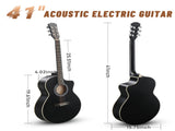 KMA102 41In Basswood Panel Matte Edging Folk Guitar with 15W Amplifier Bag Tuner and other 31095151