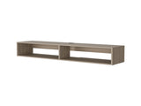 White Oak 2-Shelf Central Floating Media Rack B062P230641
