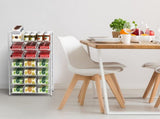 7-Tier Can Organizer Rack Dispenser for Pantry, White 38562795