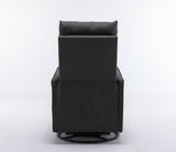 038-Cotton Linen Fabric Swivel Rocking Chair Glider Rocker Recliner Nursery Chair With Adjustable W527134471