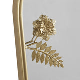 Arched Metal Floral Wall Mirror B035129256