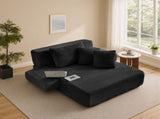 Chaise Lounge Chair, 2 in 1 Boneless Chaise Lounge Indoor, Upholstered Sleeper Chair Converts to W6506P557510