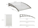 HT-100 x 96cm Household Application Door & Window Rain Cover Eaves Gray Holder 48860492