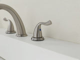 Bathroom Faucet For bathroom Sink With Two Handles And Supply Lines - BN B2724P501228