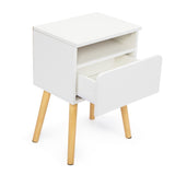 2-piece modern bedside table, bedroom coffee table with drawers, shelves, living room bedside W2181P149701
