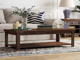 48 inch Coffee Table, No Assembly Required, Whiskey Finish B108P160191
