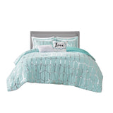 Full/Queen Metallic Printed Comforter Set B03595835