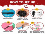 5.9 ft Pre-Lit Christmas Inflatable with Hawaiian Santa and Flamingo Float, Built-in LEDs, 22467841