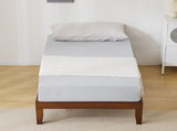Twin Basic Bed Frame Pine Wood Painted Surface Bed Single Bed 74.41*37.99*12in Coffee 47910784