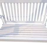 Front Porch Swing with Armrests, Wood Bench Swing with Hanging Chains,for Outdoor Patio ,Garden W49543722